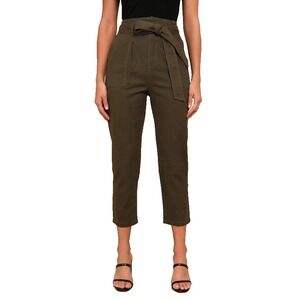 Lulus Leo Olive Paperbag Cargo Pants Medium NWT High Rise Tie Waist Utility Chic